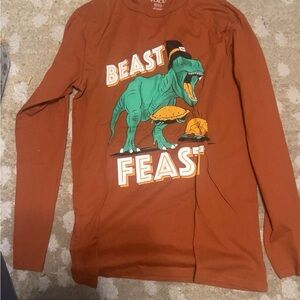 The Children's Place Brown 'Beast Feast' Dinosaur Tee